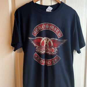 Vintage Aerosmith and Boston Band Tee | Size Large